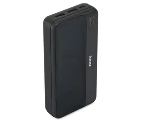 HAMA Pocket 20 čierna / Powerbanka / 20000 mAh / 2x USB-A / 5V / 2.1A