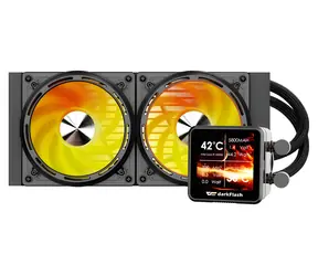 darkFlash DE240 čierna / AiO chladič CPU / 2x 120 mm / ARGB podsvietenie / 800-2000 RPM / 36 dB / Intel + AMD