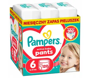 Pampers Active Baby (120 ks) / Plienky / Veľkosť 6 (13-19 kg)