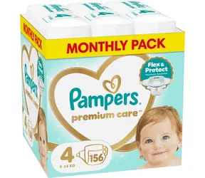 Pampers Premium Care 9-14 kg (156 ks) / Plienky / Veľkosť 4 (9-14 kg)