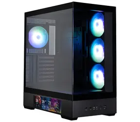 Zalman P40 DS čierna / ATX / 4X 120mm ARGB / 2x USB 3.0 + 1x USB-C / 9.1 "LCD displej / bez zdroja / panoramatická
