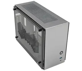 Zalman M2 Mini strieborná / PC skriňa / Mini-ITX / USB 3.0 + USB-C 3.1 / priehľadná bočnica / riser card