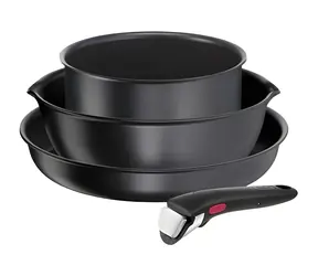TEFAL Ingenio Daily Chef L7629453 čierna / Sada riadu / 4 ks / hliník / odnímateľná rukoväť