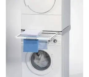 Xavax spojovacia sada pre práčku a sušičku / s výsuvným stojanom na bielizeň 10 kg / 60×60 cm / univerzálna
