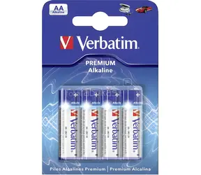 Verbatim Alkalické batérie AA LR6 4 ks / Batéria