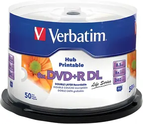 Verbatim DVD+ R DL 50ks / Optické médium / 8.5 GB / 8x