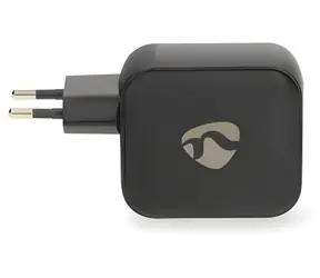 Nedis GaN 100W čierna / Sieťová nabíjačka / 2x USB-C PD3.0 / 1x USB-A QC3.0