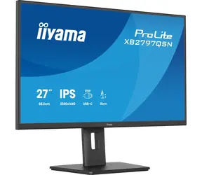 27" iiyama ProLite XB2797QSN-B1 čierna / Monitor / IPS / QHD / 75 Hz / 1 ms / USB-C 65W / RJ45 / repro