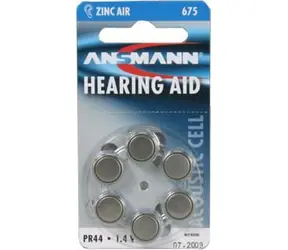 Ansmann Zinc-Air 675 6ks / Batéria do načúvadiel / PR44