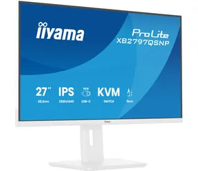 27" IIYAMA ProLite XB2797QSNP-W1 biela / Monitor / IPS / QHD 2560x1440 / USB-C 96W / KVM / Daisy Chain