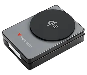 Verbatim Charge 'n' Go Qi2 sivá / Magnetická bezdrôtová powerbanka / 5000 mAh / Qi2 15 W / USB-C PD 20 W