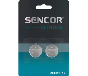 Sencor CR2032 / Lítiová gombíková batéria / 3V / 2 ks