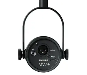 Shure MV7+ čierna / Dynamický mikrofón / XLR / USB-C / 50 - 16000 Hz