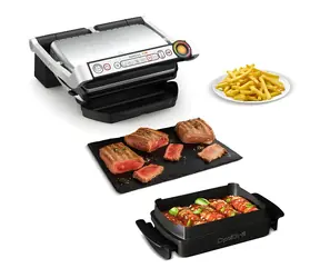 TEFAL OptiGrill+ Snacking & Baking GC714D strieborná
