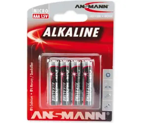 Ansmann Red / Alkalická batéria AAA / 1,5 V / 4 ks / blister
