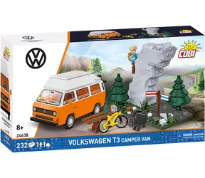 Cobi 24638 Volkswagen T3 Camper Van oranžovo-biela / Stavebnice / 232 dielov / od 8 rokov