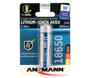 Ansmann 18650 / Dobíjacie batérie / 3,6 V / 2600 mAh / Li- ION