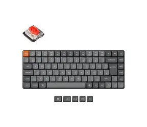 Keychron K3 Max šedá/oranžová / Klávesnica / 75% / Mechanická / Red switch / Hotswap / BT / USB / DE