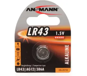 Ansmann LR43 / Gombíková batéria / 1,5V / alkalická / 1 ks