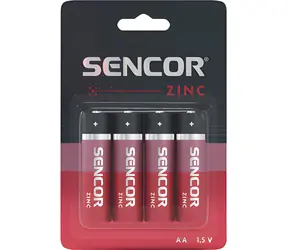 Sencor / Batéria ceruzková / AA (LR6) / 1,5 V / zinkouhlíková / 4 ks