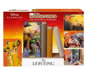 Revell Tiny Adventures Disney Leví kráľ / Drevená stavebnica / Knižný kútik / 82 dielikov / LED osvetlenie / od 14 rokov