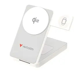 Verbatim Charge 'n' Go Qi2 biela / Powerbanka / 10 000 mAh / USB-C PD 30W / Qi2 15W