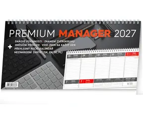 NOTIQUE Premium Manager 2027 / Stolový kalendár / 32 × 16 cm