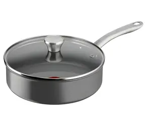 TEFAL RENEW+ C4243253 šedá / Panvica s pokrievkou / 24 cm / keramický povrch / indukcia
