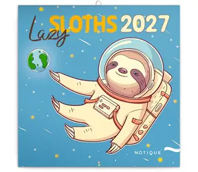 NOTIQUE Leniví leňochi 2027 / Poznámkový kalendár / 30 × 30 cm