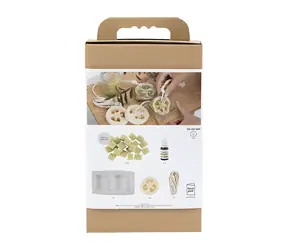 Creativ Company Výroba mydla Loofah Olive Green / Kreatívna sada / lufa a olivový olej / výroba 4 mydiel