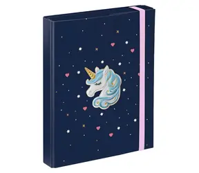 BAAGL Dosky na školské zošity A5 Unicorn Gold / Školské dosky / 17 x 23 x 3 cm