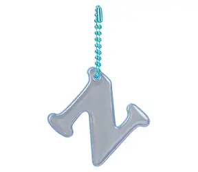 BAAGL Reflexný prívesok písmeno N / Prívesok / reflexný materiál
