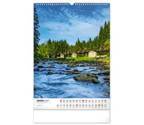 NOTIQUE Národné parky Čiech a Moravy 2027 / Nástenný kalendár / 33 × 46 cm