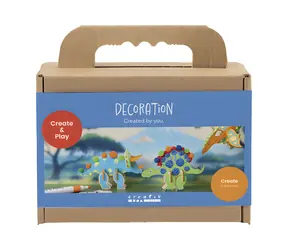 Creativ Company Kreatívna sada Dinosaury drevenie / Kreatívny set / 3 figúrky / Foam Clay / od 6 rokov