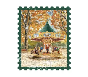 Robotime Puzzle Drevené puzzle Jesenný kolotoč / 200 dielikov / od 14 rokov / Obtiažnosť: nízka