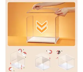 Robotime Displej pre Miniatúry domčekov / Ochranný box / plast / stohovateľný