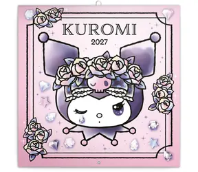 NOTIQUE Poznámkový kalendár Kuromi 2027 / Nástenný kalendár / 30 × 30 cm / september 2026 - december 2027