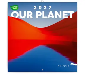 NOTIQUE Naša Planéta 2027 / Poznámkový kalendár / 30 x 30 cm / Plastic Free