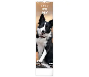 NOTIQUE Nástenný kalendár Psy 2027 / 12 x 48 cm