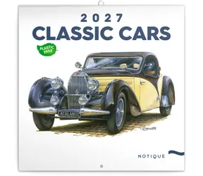 NOTIQUE Kalendár Classic Cars - Václav Zapadlík 2027 / Poznámkový / 30 × 30 cm / Plastic Free