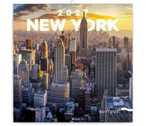 NOTIQUE Poznámkový kalendár New York 2027 / Nástenný kalendár / 30 x 30 cm