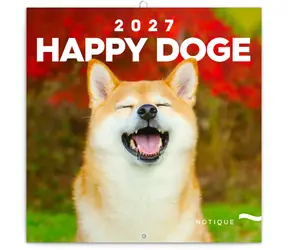 NOTIQUE Happy Doge 2027 / Poznámkový kalendár / 30 × 30 cm