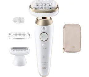 Braun Silk-épil 9 Flex 9-030 biela-zlatá / Epilátor / 40 pinziet / 2 rýchlosti / 50 min prevádzka / Wet&Dry