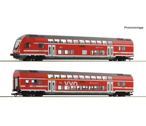 Roco 6220066 2dielna sada Dvojposchodový automobil DB AG VI digi / Sada vagónov / mierka H0 (1:87) / dĺžka 621 mm / od 14 rokov