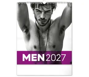 Men 2027 / Nástenný kalendár / 30 × 34 cm / čiernobiely