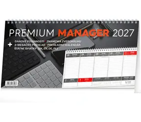 NOTIQUE Premium Manager / Stolný kalendár / Slovenský / 2027 / 32 × 16 cm
