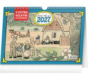 NOTIQUE Stolový kalendár Josef Lada 2027 / Extra veľké písmo / 30 × 21 cm