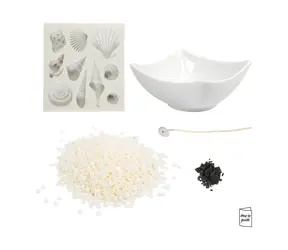 Creativ Company Kreatívna sada Seashells / Výroba sviečok / sójový vosk / terakotová miska