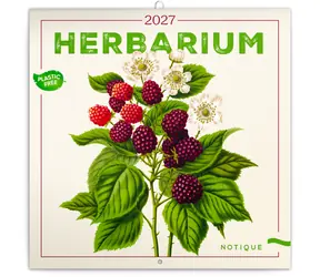 NOTIQUE Herbár 2027 / Poznámkový kalendár / 30 x 30 cm / Plastic Free