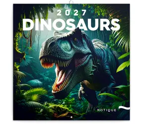 NOTIQUE Poznámkový kalendár Dinosaury 2027 / 30 × 30 cm